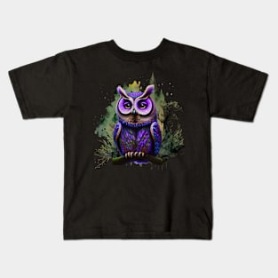 Owl In Forest Kids T-Shirt